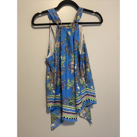 Lilly Pulitzer Tops - Lilly Pulitzer Julien Top Size Small Blue Thistle Tiger Queen